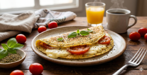 🍳 Crepioca na Cozinha da G: Queijo Minas derretendo e sabor de casa! 🧀🍅✨
